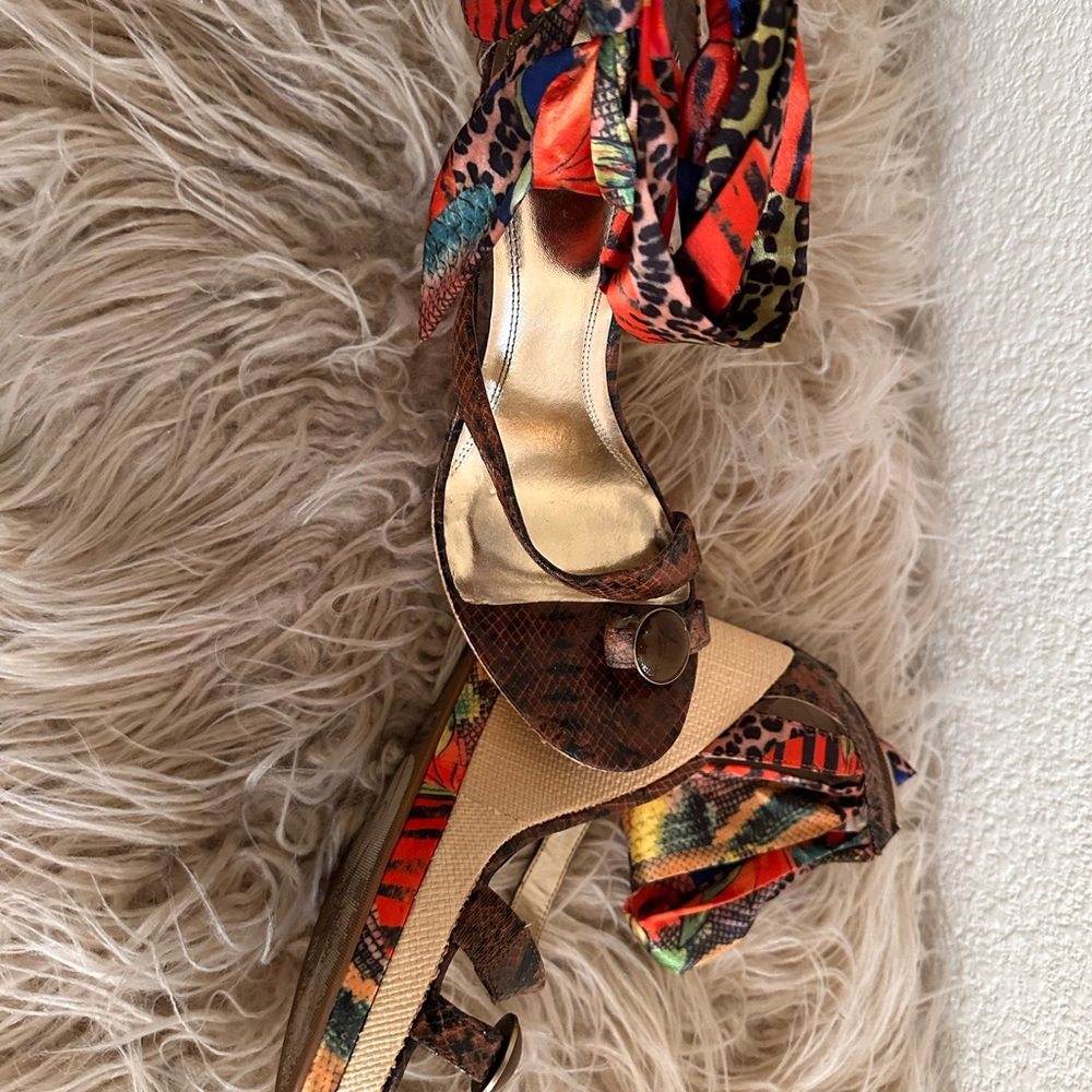 Vibrant Multicolor Wedge Sandals
